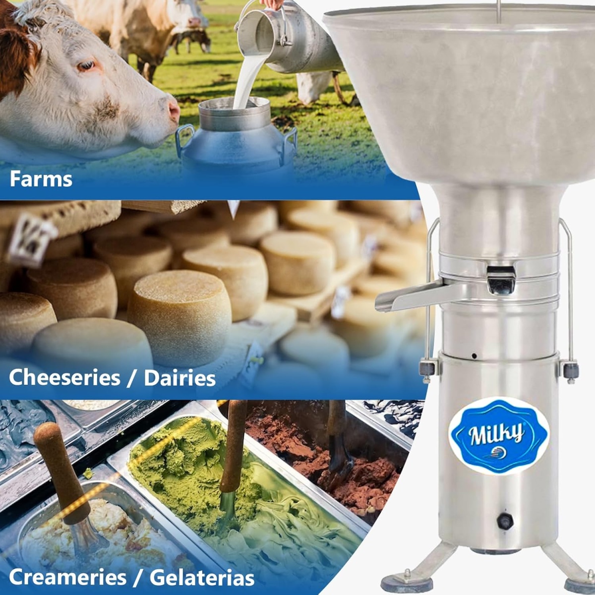 Electric Cream Separator Milky FJ 350 EAR - Image 8